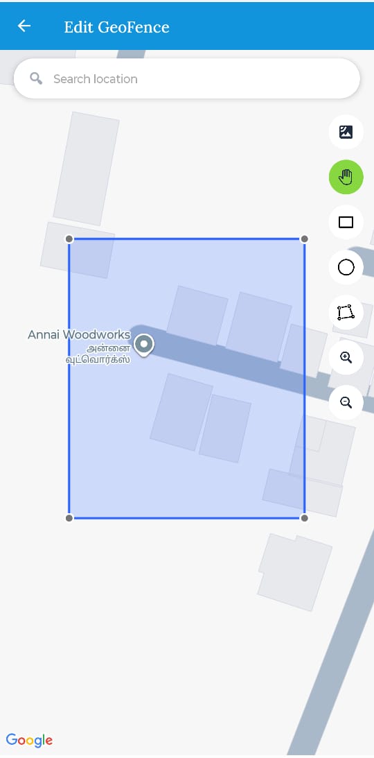 Edit GeoFence Panel